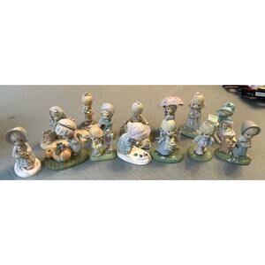 Lot Of 14 1989 Precious Moment 2” Mini Porcelain Figures Enesco